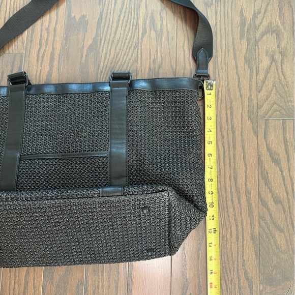 Beis The Naturals Raffia Tote Bag In Black - Picture 14 of 14